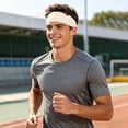thumbnail image 2 of Fgnfyis Workout Headbands Breathable Sweat Wicking Feel Headband for Men Women Lightweight Bandana Style Sports Sweatbands Running Headband Beige One Size, 2 of 4