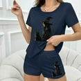 thumbnail image 6 of Censtreet Women's Pajama Sets Halloween Short Sleeve Pjs 2 Piece Top and Shorts Sleepwear Comfy Soft Lounge Sets S-XL, 6 of 7