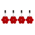 thumbnail image 1 of Set de 4 pinzas para mantel TwoFish con flores rojas, 1 of 7