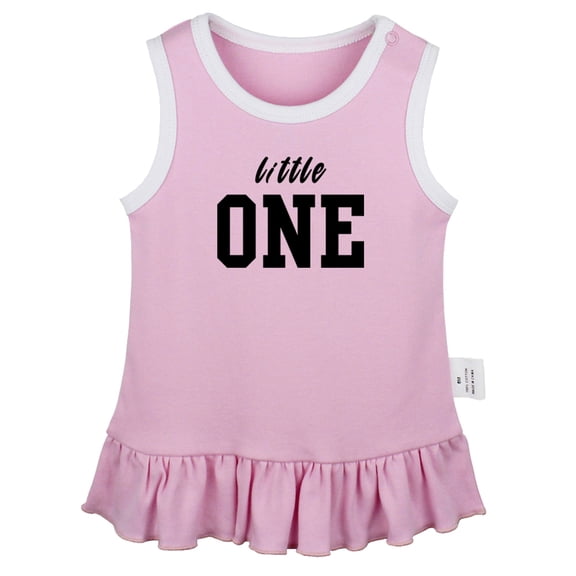Little ONE Funny Dresses For Baby, Newborn Babies Skirts, Infant Princess Dress, 0-24M Kids Graphic Clothes (Pink Sleeveless Dresses, 0-6 Months)