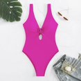thumbnail image 6 of Afdoent Women's One Piece Swimsuits Bikini Swimsuit With Tie Straps Solid Color Swimsuit 2026 Beach Vacation Clothes Women's Clothing, 6 of 6