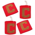 thumbnail image 1 of LOLIPPYY 4 Pcs Brassards de Capitaine de Soccer Réglables Rouge Polyester Confortable Bande de Sport d'Équipe, 1 of 8