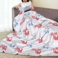 thumbnail image 6 of Sikiie Red Squirrel And Blue Rabbit Ultra-Soft Micro flannel Blanket Luxury All Seasons Warm Blanket for Bedding Sofa and Travel (4 sizes)-60"x50", 6 of 7
