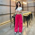 thumbnail image 1 of Cargo Pants There Are Side Pockets Straight Y2K Style High Waist Casual Model, 1 of 4