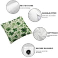 thumbnail image 4 of Awypu St Patricks Day Pillow Covers Set of 2 for Green Clover Decor Throw Pillows Spring Nature Plant Shamrock Outdoor Decorative Cushion Cases for Couch Bed Decorations White, 4 of 6