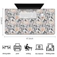 thumbnail image 5 of Long Mouse Pads for Desk,White Halloween Skull Pumpkin Pattern Desk Mats on Top Of Desks, Desk Mouse Pad Extra Large with 3mm Non-Slip Base and Stitched Edge for Gaming,Office,Work,Home 47.3"x23.6", 5 of 6