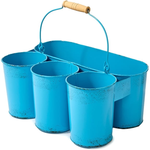 Metal Serving Caddy - Blue