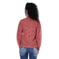 thumbnail image 4 of Moomaya Womens Button Down Top Solid Schiffli Cotton Full Sleeve Casual Summer Kurta Shirt, 4 of 8