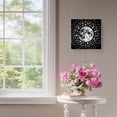 thumbnail image 4 of Framed Canvas Wall Art for Living Room Moon Star Cluster Wall Decor, Black Starry Night Aesthetic Paintings for Bedroom Office Kitchen Bathroom, Ready to Hang Artwork Wall Pictures 12x12 Inch, 4 of 9