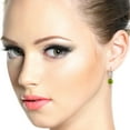 thumbnail image 3 of Galaxy Gold Genuine 14k White Gold 3.1 Carat (CTW) Natural Green Peridot Dangle Earrings, 3 of 3