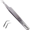 thumbnail image 1 of Curacoro Pince à Cils - Pince à Cils Professionnelle et de Précision à Pointe en Fibre pour Extensions de Cils, Pinces Multi-Formes et Usages pour le Volume, l'Isolation et les Cils Classiques (Argent, le Bon Angle), 1 of 8