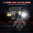 thumbnail image 5 of 2x 9008/H13 LED Headlight Bulb For Kia Soul 2014 2015 2016 2017 2018 2019 Hi/Low, 5 of 9