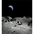 thumbnail image 3 of Moon Duvet Cover Set, Earth Seen from the Moon Space Debris Vast Universe Day and Night Cycle Photography, Decorative 3 Piece Bedding Set with 2 Pillow Shams, Queen Size, Black Grey, by Ambesonne, 3 of 3
