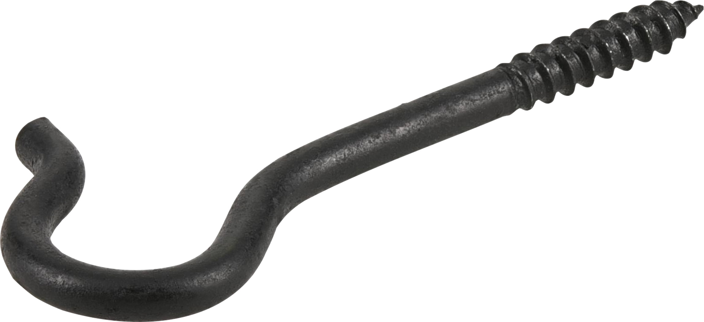 Durasteel Hillman Ceiling Hook 3-7/8", Outdoor Screw Hook, Black, Steel, 1 Piece