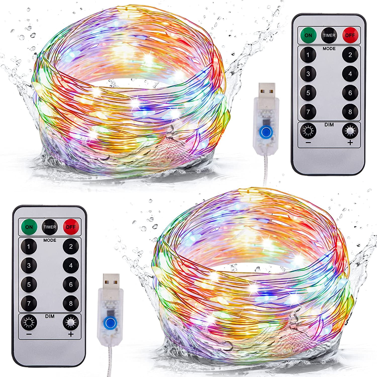 200FT Color Changing Fairy Light 65.6FT USB RGB String Lights with ...