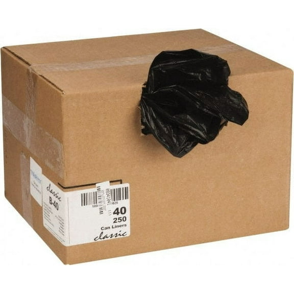 PRO-SOURCE 33 Gal 0.65 mil Household/Office Trash Bag 33" Wide x 39" High, Black
