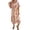 Pink, variant on Summer Dresses for Women Plus Size Crewneck Ruffle Short Sleeve Floral Print Sundress Boho Casual Flowy Beach Holiday Party Flare Dress S-5XL