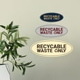 thumbnail image 3 of Signs ByLITA Oval Recyclable waste only Sign - Laser-Engraved Lettering | Durable ABS Plastic | Vibrant Colors | Powerful Foam Tape (Red) - Small, 3 of 7
