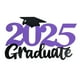 thumbnail image 2 of Cartel de madera para fiesta de graduación 2025 | Decoración de pared para graduación | Colgante para celebración de fin de semestre | Madera duradera | 11.81x7.09in | Blanco, púrpura, azul, verde, 2 of 6