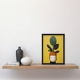 thumbnail image 2 of Rubber Tree Showcase Realistic Oil Painting Yellow Orange Green Woman with Plant Pot Minimalist Artwork Framed Wall Art Print A4, 2 of 5