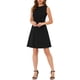 thumbnail image 1 of INSPIRE CHIC Ropa de Mujer para Trabajar Vestidos Midi A-Line Sin Mangas de Color Sólido M Negro, 1 of 6