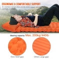 thumbnail image 2 of Tapis de Camping avec Oreiller et Pompe Intégrée, Tapis Gonflable Ultraléger Imperméable, Air de Camping pour Sac à Dos, Randonnée, Tente, Voyage, 2 of 6