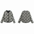 thumbnail image 2 of Women'S Oversized Print Quilted Puffer Jacket Casual Padded Coat White L, 2 of 8