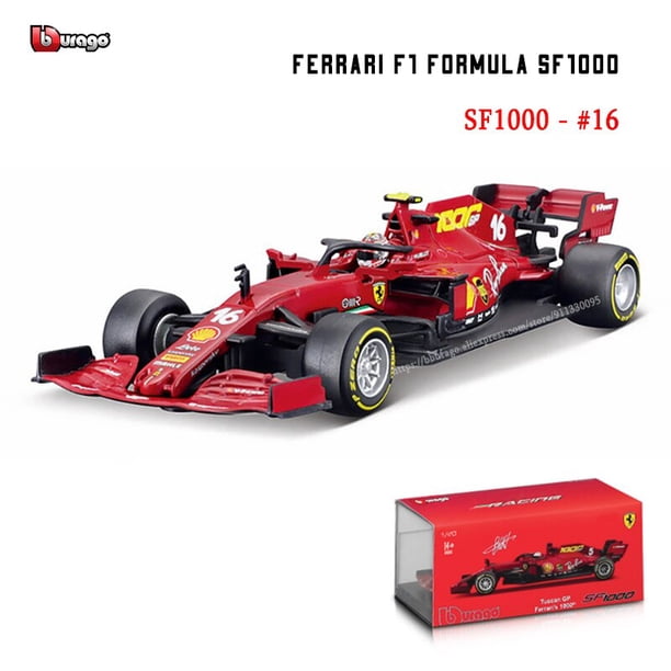 Bburago-Coche de aleación fundido a presión, modelo de coche de juguete coleccionable, último F1 2022, F1-75 Scuderia Ferrari, 16 #, Leclerc 55 # Sainz, regalo 1:43 Fivean unisex