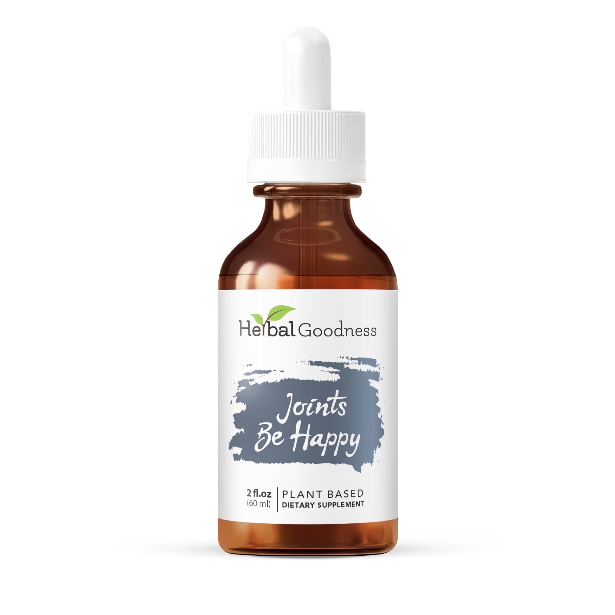 Joints Be Happy - Joint & Bone Support Supplement for Men & Women, Relief, Boswellia, Turmeric, 2fl. oz - Herbal Goodness