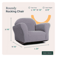 thumbnail image 6 of Keet Fabric Wooden Legs Rocking Chair, Multiple Colors, 6 of 6