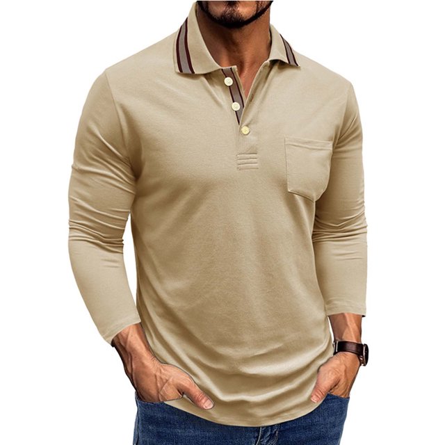 pstuiky manga larga para hombre, Cárdigan informal de manga larga con botones y bolsillo para hombre Tops de hombre m