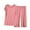 Pink, variant on FAIWAD Women's Loungewear Set 2 Piece Outfits Matching Lounge Short Sleeve Tops and Shorts Casual Pajamas Set