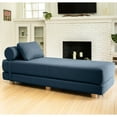 thumbnail image 4 of Jaxx  Avida Daybed - Fold Out Queen Sleeper - Premium Boucle: Sleek and Modern Lounge for Relaxing and Overnight Guests Navy, 4 of 5