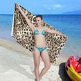 thumbnail image 7 of Leopard Print Cheetah Animal Beach Towel 31" x 71", Quick Dry Bath Towel Super Absorbent Lightweight Travel Towel for Beach Yoga Swim Sport Camping Holiday, 7 of 7