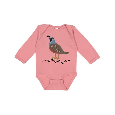 

Inktastic Quail Cute Bird Watching Gift Baby Boy or Baby Girl Long Sleeve Bodysuit