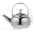 thumbnail image 2 of Stainless Steel Whistling Tea Kettle Stovetop Tea Pot Fast Boiling Heat Water Tea Pot, 2 of 7