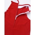 thumbnail image 6 of YiZYiF Girls Cheerleading Costume Outfit Set Sleeveless Top with Pleated Skirt for Stage Performance Red&White 12, 6 of 7