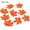 Orange, variant on Farfi 100 Pcs Fall Fake Silk Leaves Wedding Favor Autumn Maple Leaf Wedding Decoration (Brown)