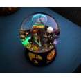 thumbnail image 6 of Disney Lights Up Nightmare Before Christmas Snow Globe, Purple, 6 of 7