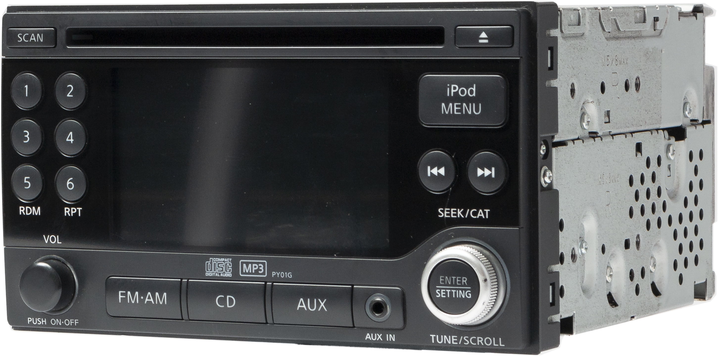 Restored 2010 Nissan Cube AM FM Radio Single Disc CD MP3 Player Aux 281851FN0A Face PY01G (Refurbished)