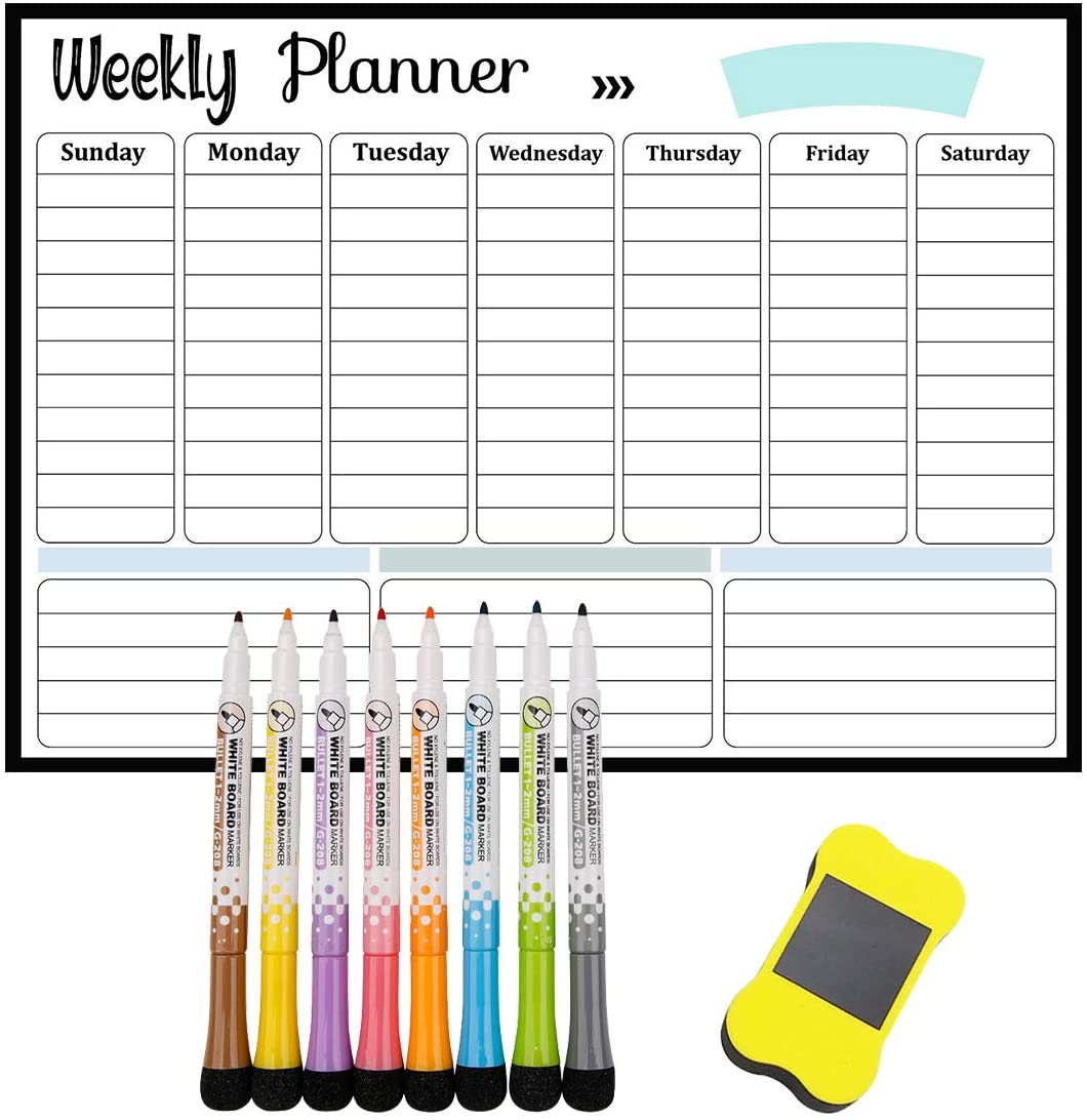 Refrigerator Message Board Whiteboard Calendar Weekly Month
