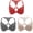 Red·Black·Nude, variant on Front Closure Bra 3-Pack for Women, Push-Up Underwire T-Shirt Bras with X-Cross Racerback and Lace Trim, Nude / White / Black, Sizes 32B–40C, Qeldulk
