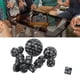 thumbnail image 5 of Game Dice Set, Polyhedral Dice Set Practical D3 To D100 Desktop Decoration  For Role Playing ANGGREK Palabras en blanco y negro, 5 of 8