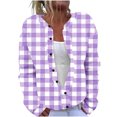 thumbnail image 2 of LOVZFMLL Cardigan for Women's Casual Printed Knitted Cardigan Button Coat, 2 of 5