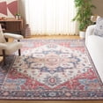 thumbnail image 2 of SAFAVIEH Tucson Alyx Medallion Machine Washable Area Rug, Rust/Blue, 8' x 8' Square, 2 of 9