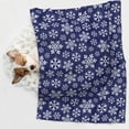 thumbnail image 6 of Sigee Snowflakes On Dark Blue for Pet Blanket for Dog Cat Puppy Blanket Cat Blankets for Small and Medium Pets-Large, 6 of 8
