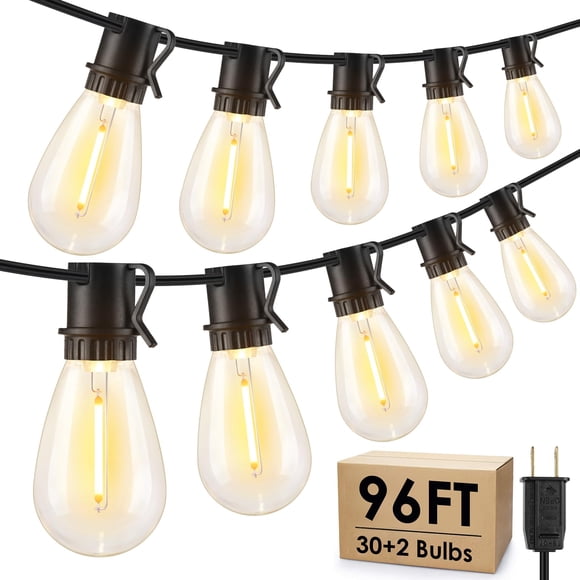 Cadena de luces Larkvue, 29 m, 30+2 LED, impermeables, regulables