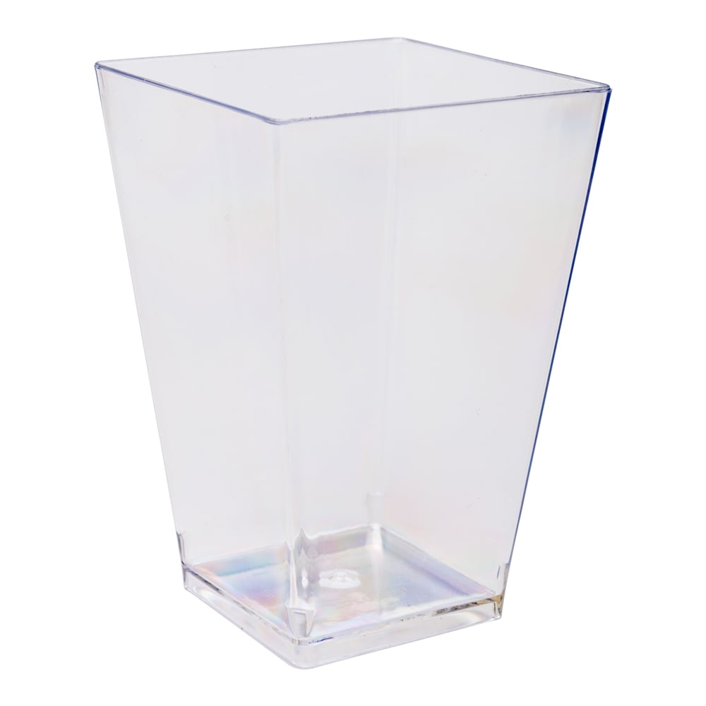 4 oz Round Clear Plastic Arco Dessert Cup - 2 1/2 inch x 2 1/2 inch x 2 1/4 inch - 100 Count Box