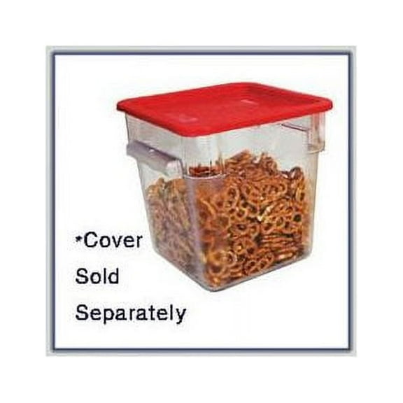 Winco PCSC-8C Clear Square 8 Qt. Storage Container