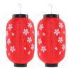 2 uds farolillos de tela impermeables para decoración de tienda de Hotel (rojo)